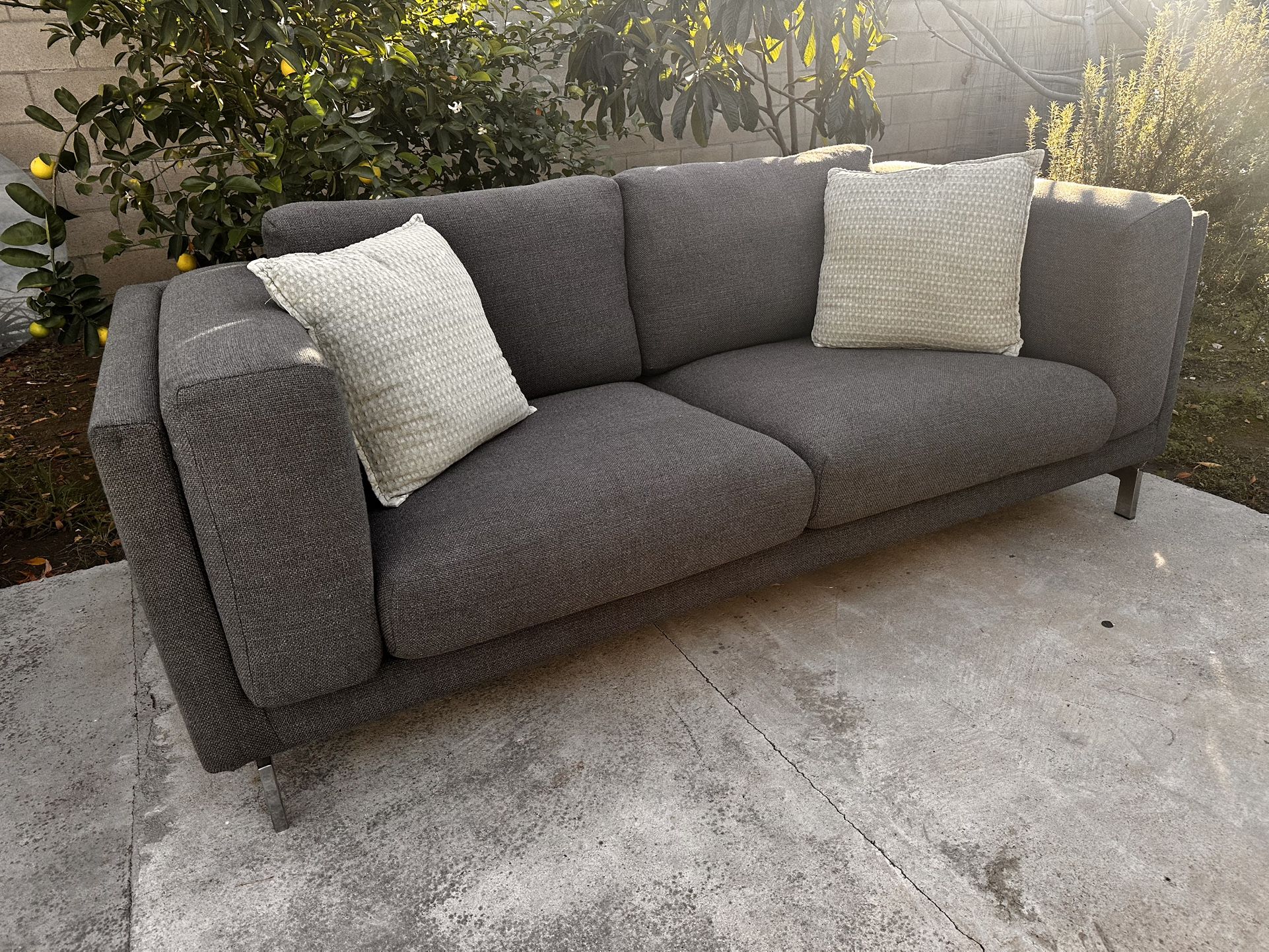 Modern Dark Gray Sofa – Like New