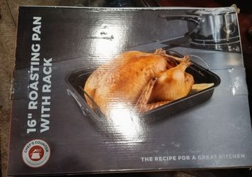 Chef's Counter 16" Roasting Pan with Rack