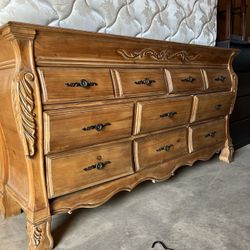Solid Light Wood Dresser 