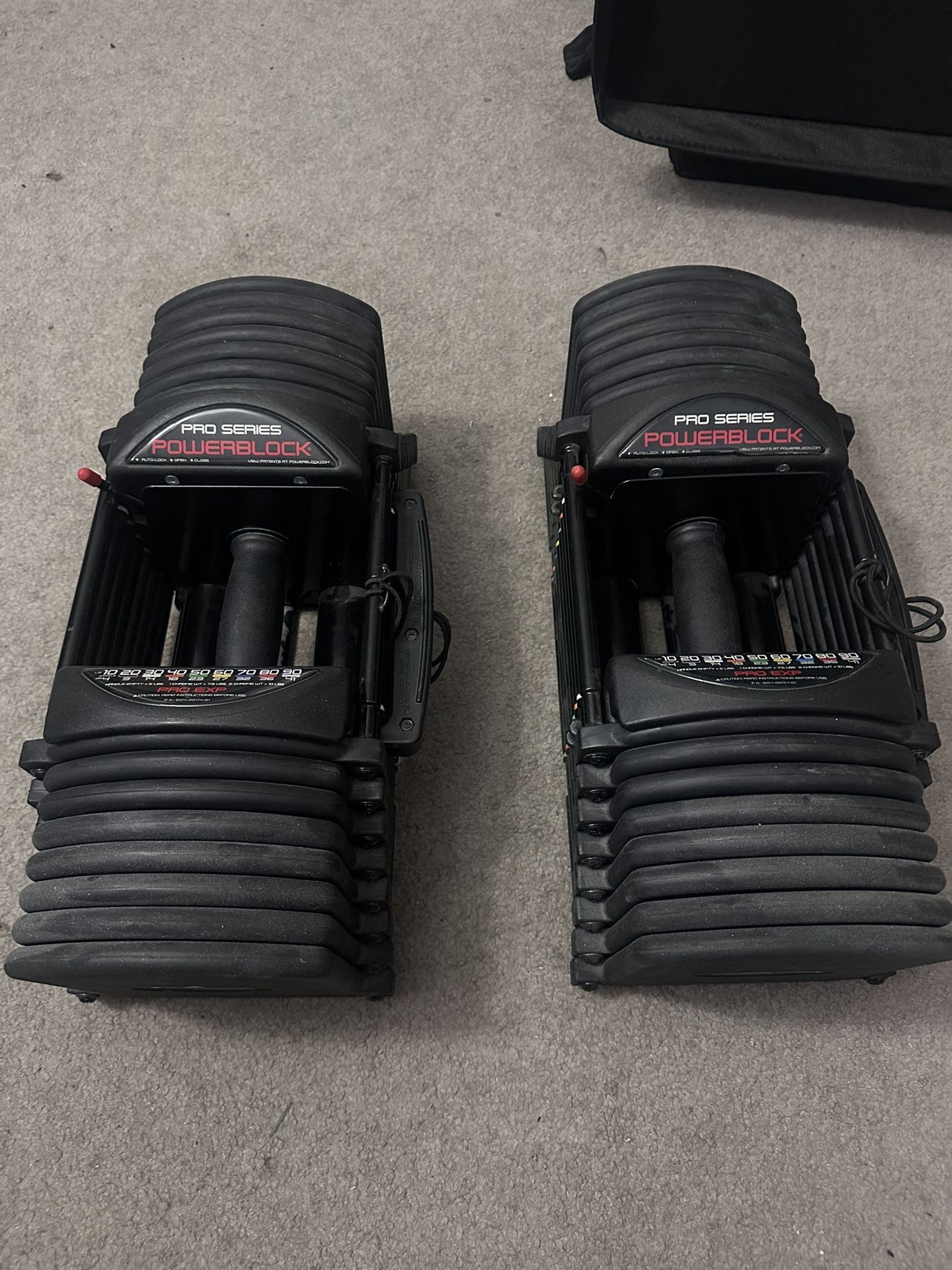 PowerBlock Dumbbells 90 LB adjustable
