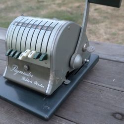 Vintage Paymaster Series 8000 Ribbon Writer Check Embosser w/ Lever Handle