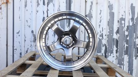 Set of 19 Inch Work Meister Gunmetal Style Wheels Rims 19x9.5 19x10.5 +22/+25 5x114.3 CB73.1