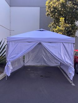 New 10’x10’ 10x10 ft Eazy Pop Up Canopy with Walls No assemble Canopy Tent Shade Outdoor