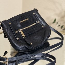 Michael Kors Black Leather Crossbody Bag