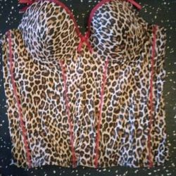 Popsi Leopard Lingerie Corset Size Large