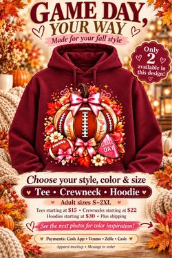 Game Day Football Graphic Hoodie