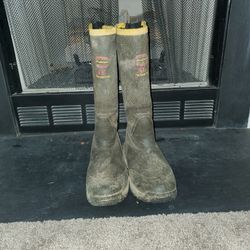 Lacrosse Hunting Boots 800g Green Rubber Fishing Constructio  Size 8