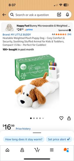 My Little Buddy Heatable Weighted Plush Puppy