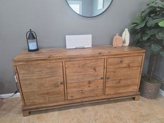 Solid Wood Credenza Buffet Sideboard
