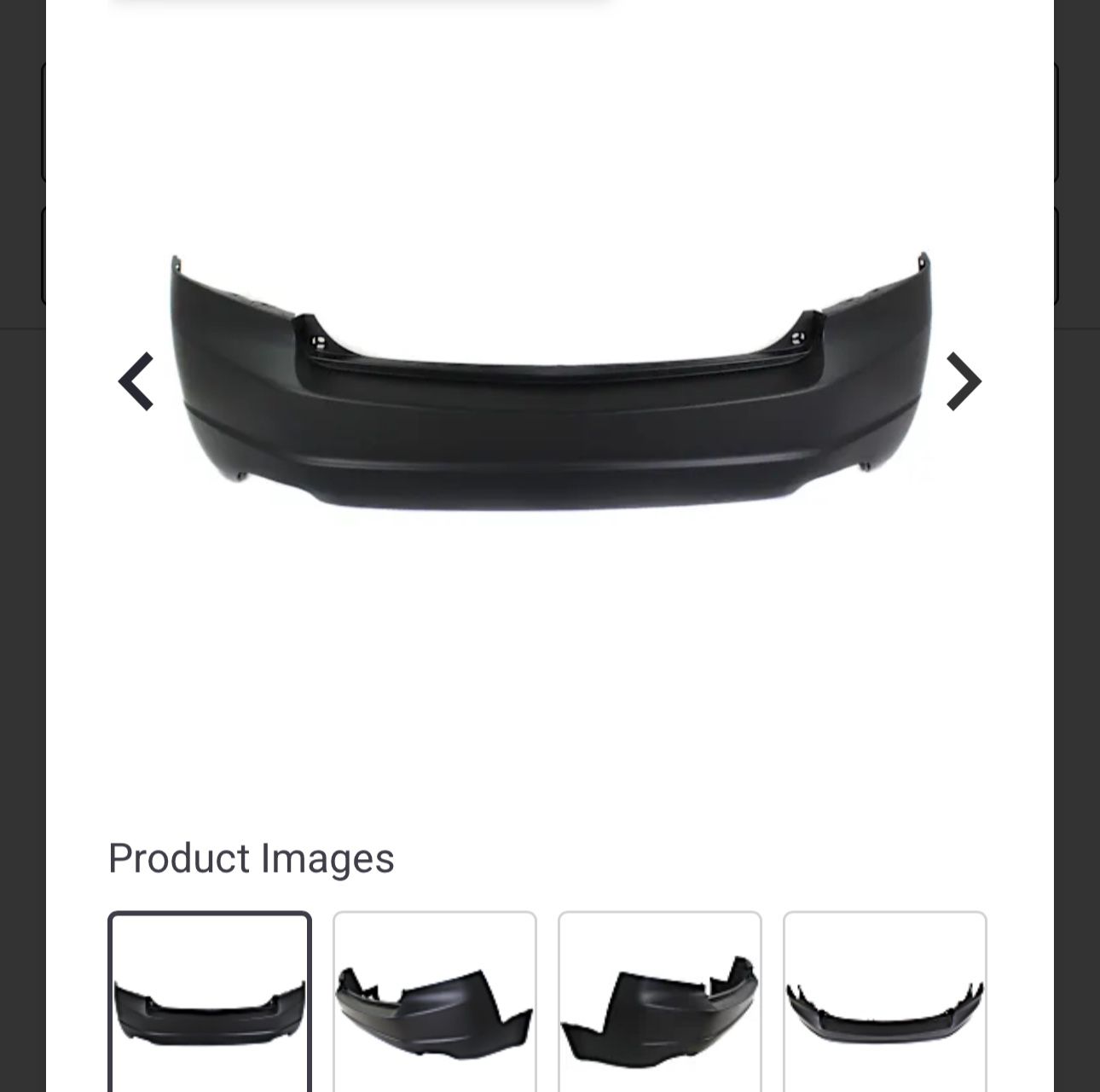 2008 Acura TL Rear Bumper