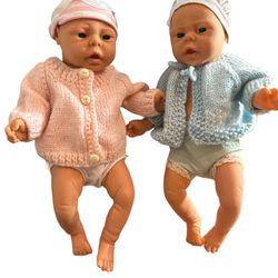 This newborn baby girl and boy doll is 17 inches long and has a realistic, life-like appearance. The dolls has anatomically correct features and a lig