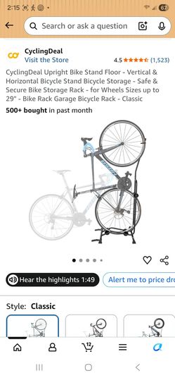 Upright Vertical Bike Stand Floor Rack