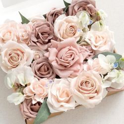 Ling's Moment Dusty Rose Artificial Flowers and Greenery Combo Box Set