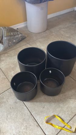 Black cover pots for house plants