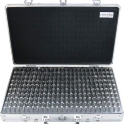 Accusize Industrial Tools 0.251-0.500 250 Pc Steel Plug Pin Gage Set Minus Class Zz with Reliable Strong Aluminum Case M2(-) a