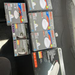 7 Recessed LED Can Lights. 6”-4”-3”. New In Box!!