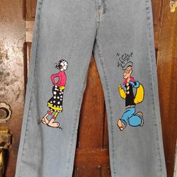 Popeye And Olive Oyl Jeans Women's X-S (2)
