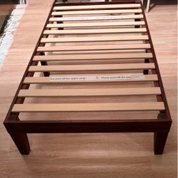 2 Twin size wood platform beds