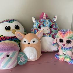 Squishmallows Assortment And TY Plushie 