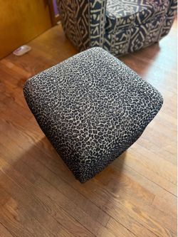cheetah ottoman