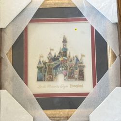 Disney Disneyland Sleeping Beauty Castle Puzzle Framed Pin Set