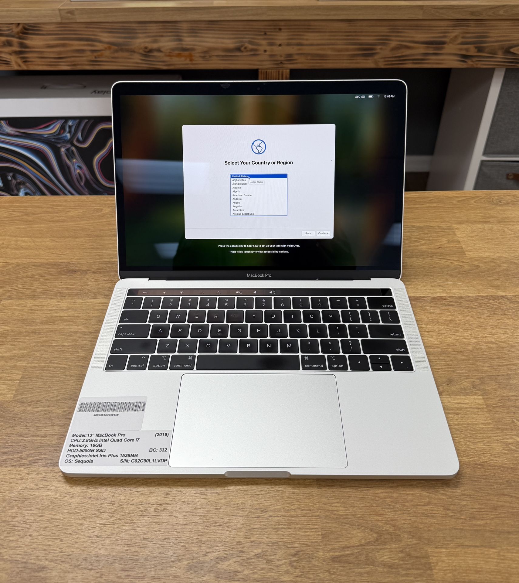 13 inch MacBook Pro Touchbar*500GB SSD*16GB Intel Quad - Main Image