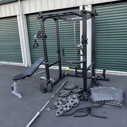 Functional Trainer Power Rack Weights Bar Weight Bench 