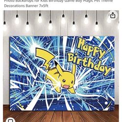 Pikachu Birthday Banner 