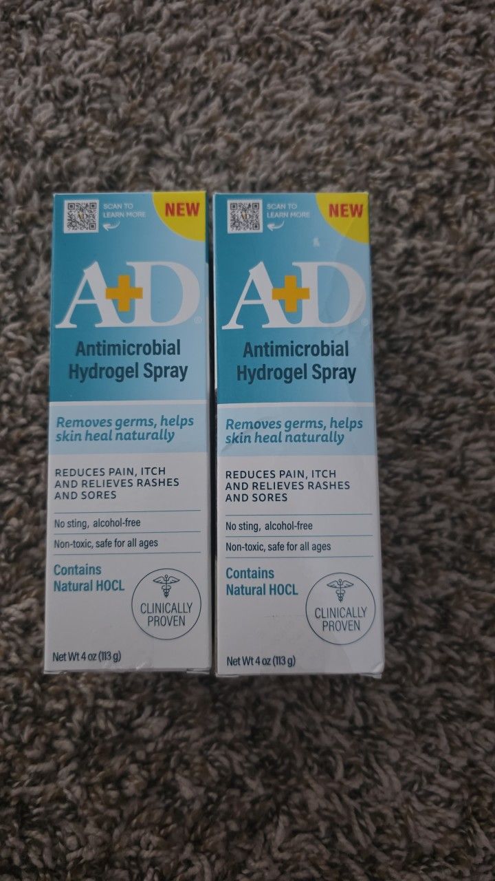 ✨ A+D Antimicrobial Hydrogel Spray – NEW & Sealed (4oz) – SET OF 2 ✨
