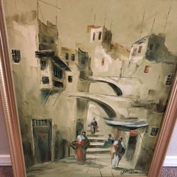 Orientalist Painting with Frame