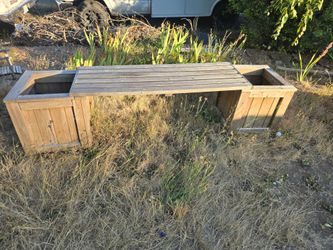 Wood Planter Box Bench