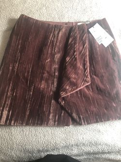 H&M velvet mini skirt