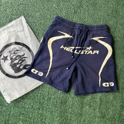 HELLSTAR SHORTS SIZE SMALL NAVY BLUE