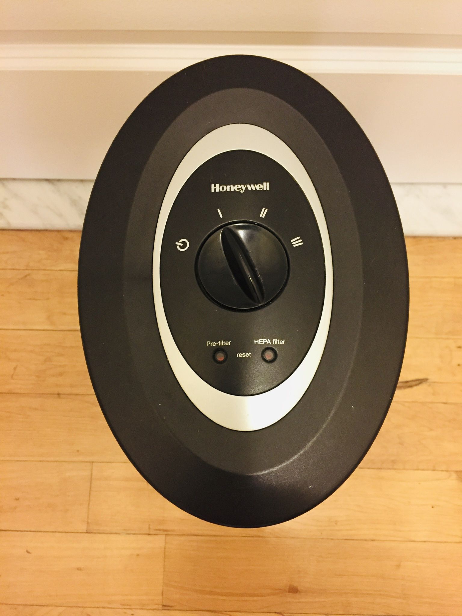 Honeywell Air Purifier. True HEPA Compact Tower Allergen Remover. True HEPA filter captures up to 99.7% of microscopic allergens such as pollen, dust,