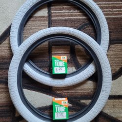 NEW Bicycle Bmx Tires 20" Grey Black Wall