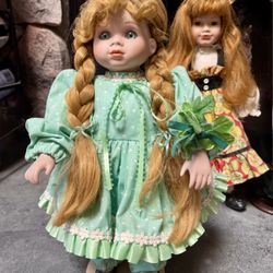 Stunning Porcelain Dolls - Collectible 16“ Tall