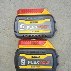 Dewalt 60v Flexvolt Batteries 6.0 Ah Brand New Price For Both