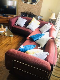 Red Sofa Couch Like New