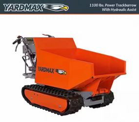 YARDMAX YD8105 Track Barrow with Hydraulic Assist, 1100lb. Capacity, Briggs CR950, 6.5 hp, 208cc