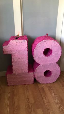 Number 18 Pink Piñata/ two piñatas