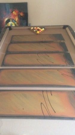 5 piece abstract, spans over 5ft