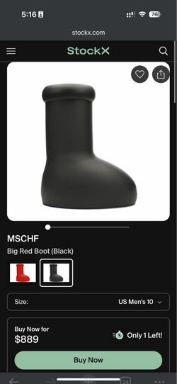 $900 StockX MSCHF Size 10 Big Black Boots