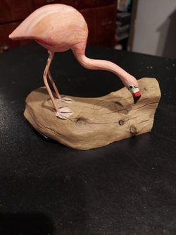 Vintage Hand-painted Pink Flamingo $7.00