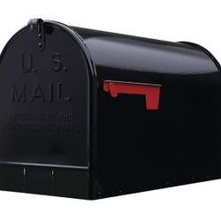 Gibraltar ST200BAM Stanley Post-Mount Mailbox, XL, Black Steel