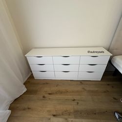 White 9 Drawer Dresser 
