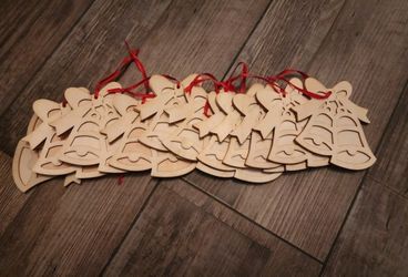 Lazer Cut  Wood Christmas Ornaments
