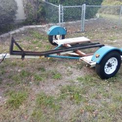 Nice Trike Or Reg Motorcycle Trailer 15" Tires N Tilts  Too  With 2" Coupler  N Lights $500