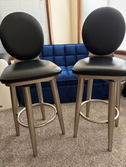 Black High Quality Bar Stools - 2
