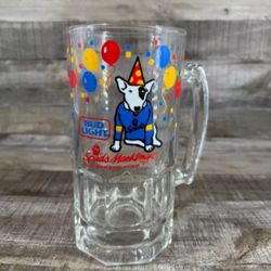 Vintage 1987 Spuds MacKenzie Bud Light Party Animal Mug Glass Heavy