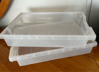 Storage plastic boxes (5 by $3 each)